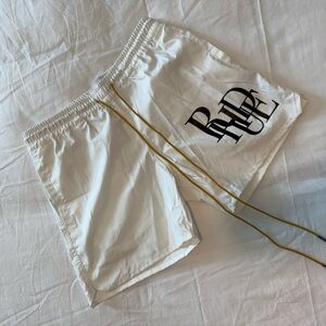 Rhude Logo Shorts White Size Medium